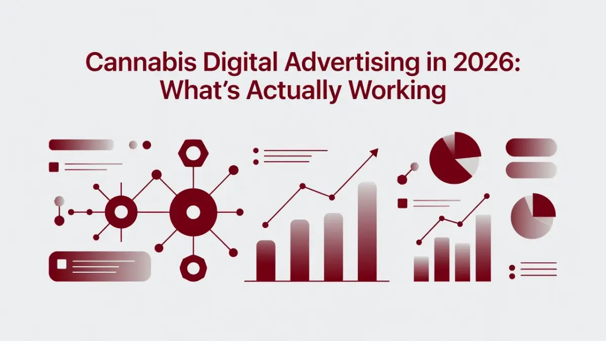 Professional header image for industry analysis: Cannabis Digital Advertising in 2026: What's Actually Wor...