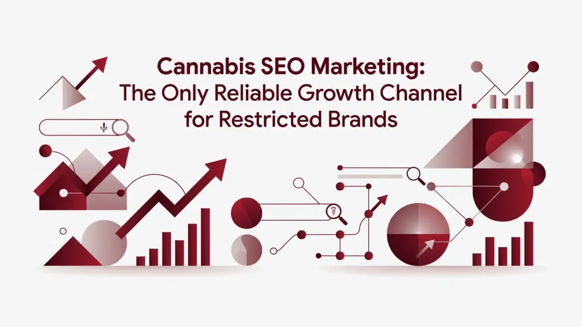 Professional header image for industry analysis: Cannabis SEO Marketing: The Only Reliable Growth Channel ...