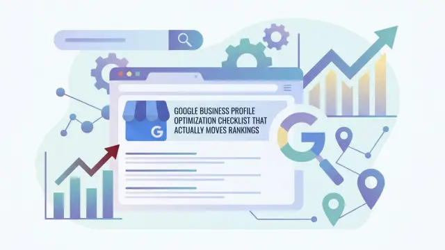 Professional header image for list-based article: Google Business Profile Optimization Checklist That Actua...