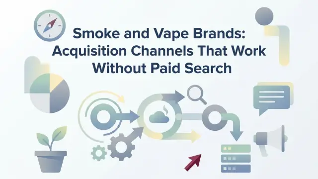 Professional header image for industry analysis: Smoke and Vape Brands: Acquisition Channels That Work Wit...