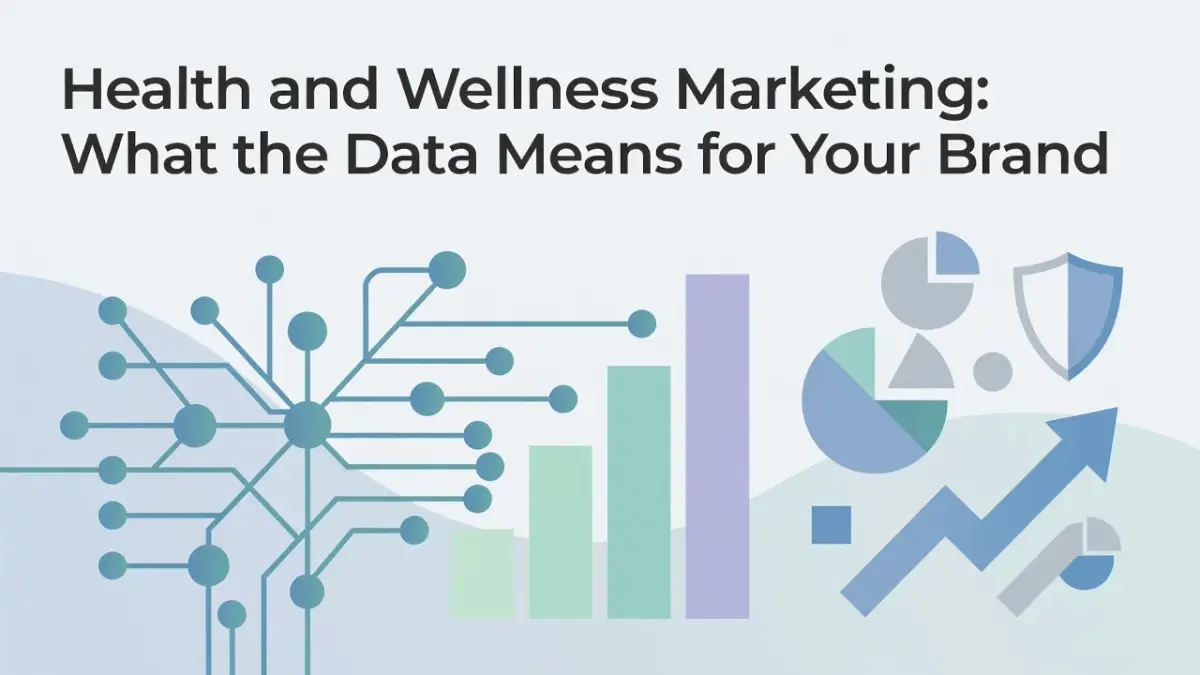 Professional header image for industry analysis: Health and Wellness Marketing: What the Data Means for Yo...