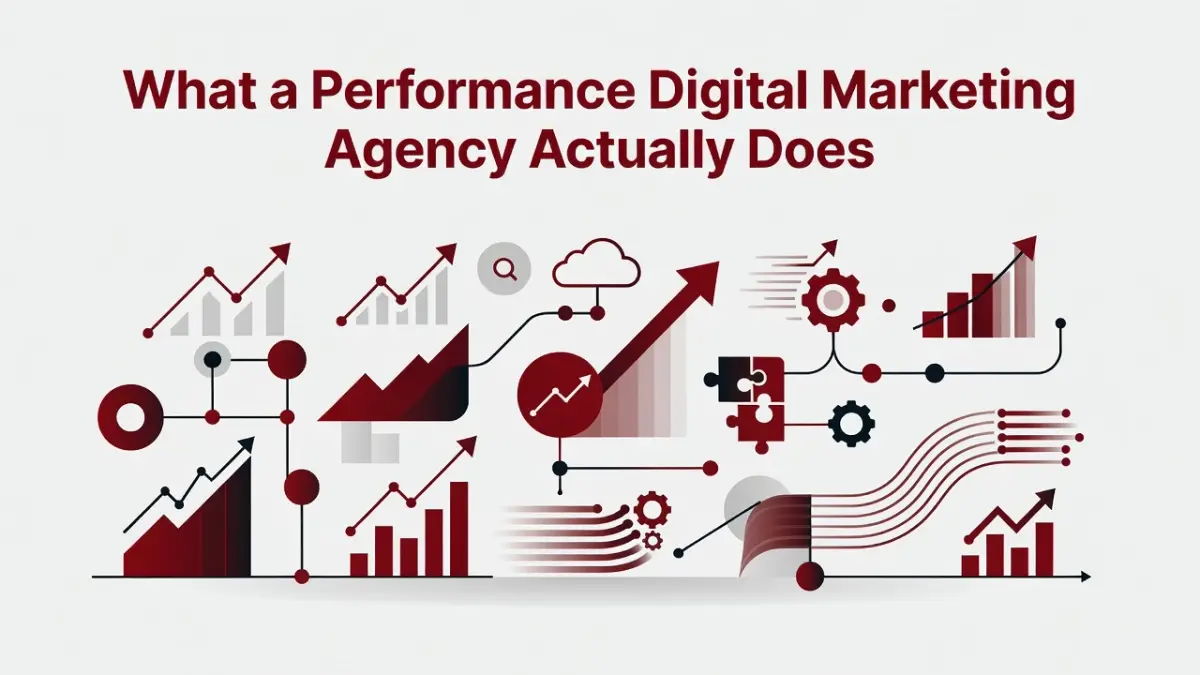 Professional header image for industry analysis: What a Performance Digital Marketing Agency Actually Does