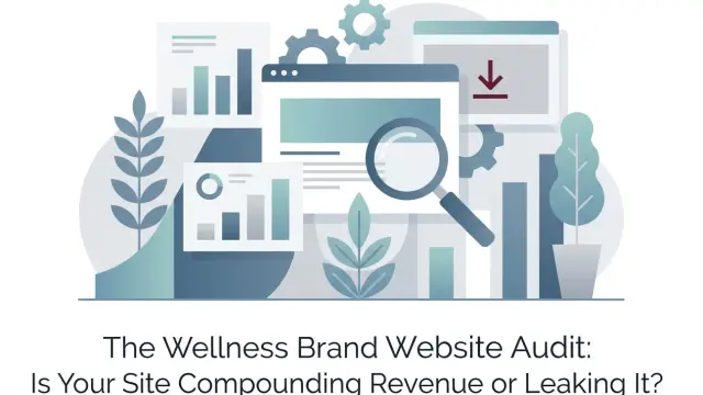 Professional header image for step-by-step guide: The Wellness Brand Website Audit: Is Your Site Compoundin...