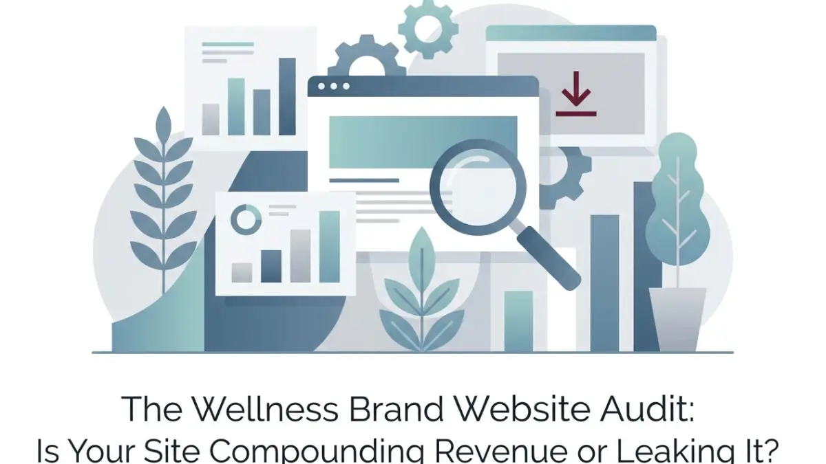 Professional header image for step-by-step guide: The Wellness Brand Website Audit: Is Your Site Compoundin...