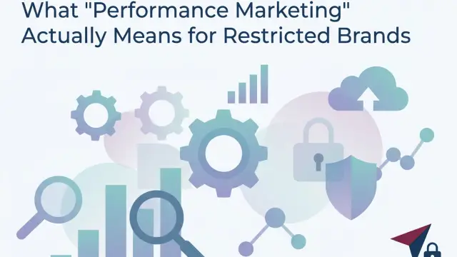 Professional header image for industry analysis: What 'Performance Marketing' Actually Means for Restricte...