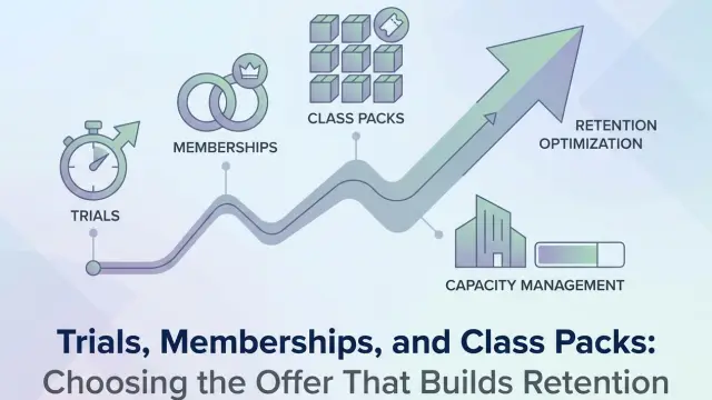 Professional header image for comparison analysis: Trials, Memberships, and Class Packs: Choosing the Offer ...