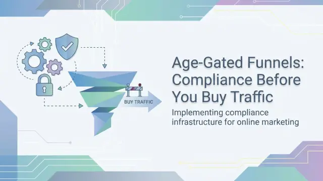 Professional header image for educational tutorial: Age-Gated Funnels: Compliance Before You Buy Traffic
