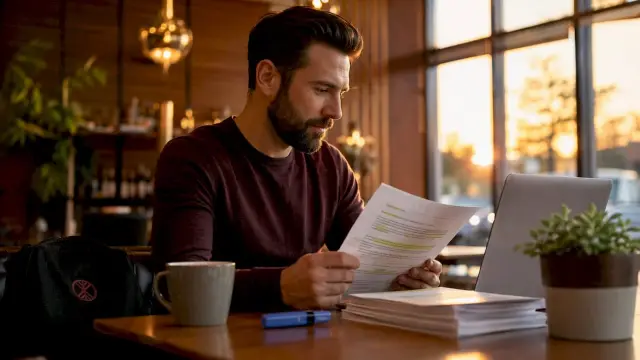 Marketing specialist reviewing dispensary SEO documents