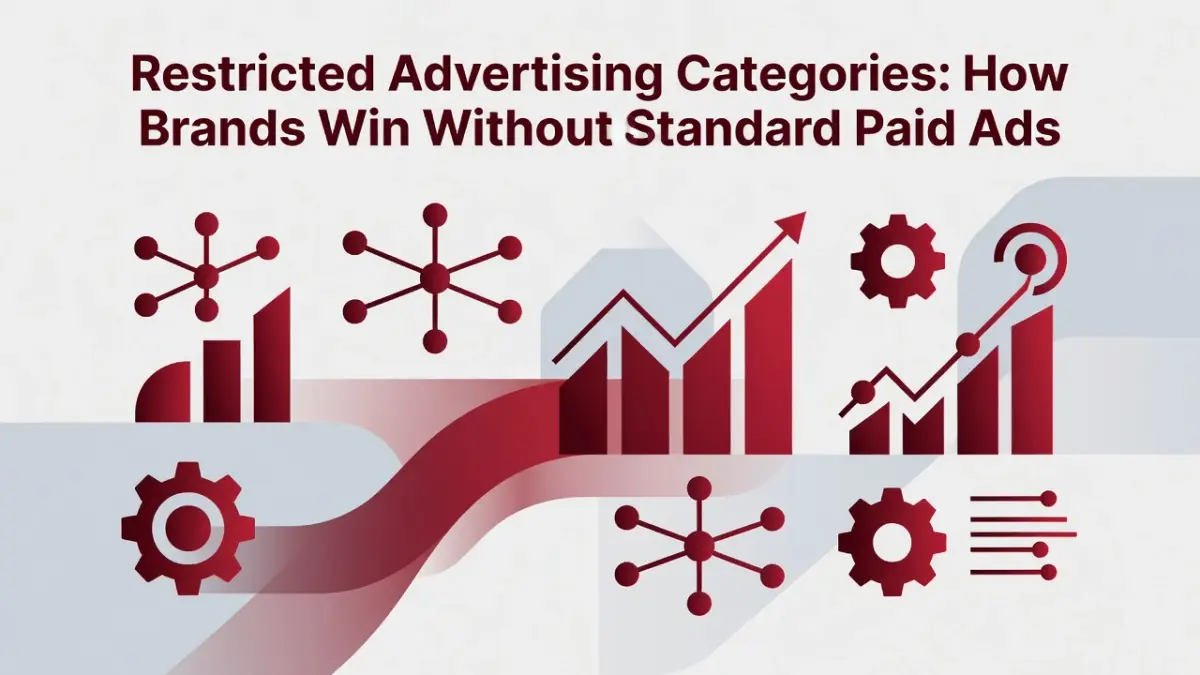 Professional header image for industry analysis: Restricted Advertising Categories: How Brands Win Without...