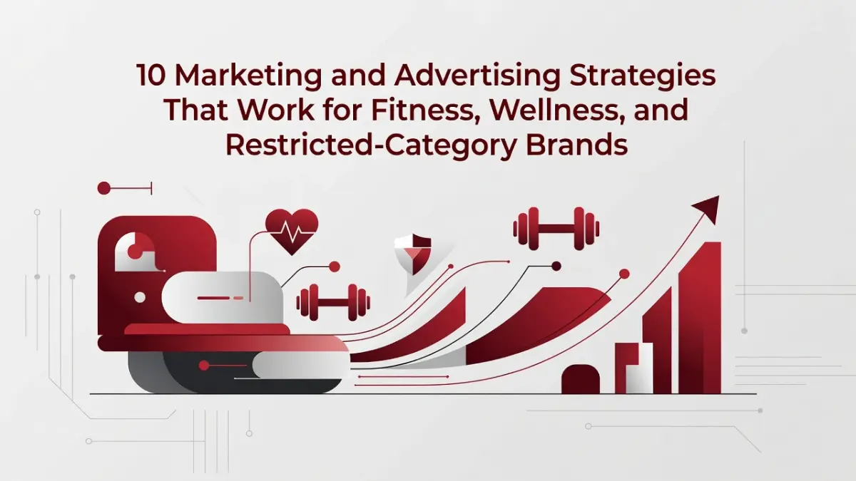 Professional header image for list-based article: 10 Marketing and Advertising Strategies That Work for Fit...