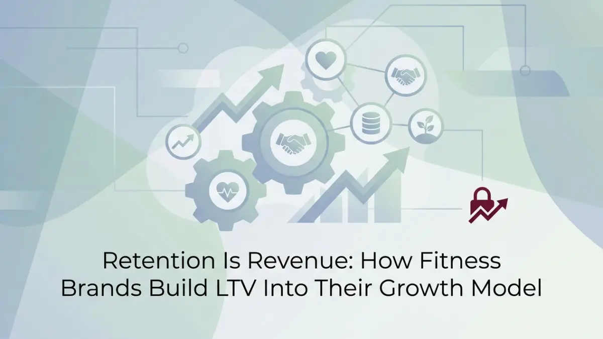 Professional header image for industry analysis: Retention Is Revenue: How Fitness Brands Build LTV Into T...